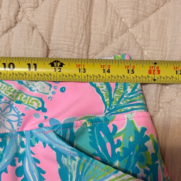 Lilly Pulitzer Pink and Blue Leaf Print Luxletic Skort Size 8 - Picture 12 of 14